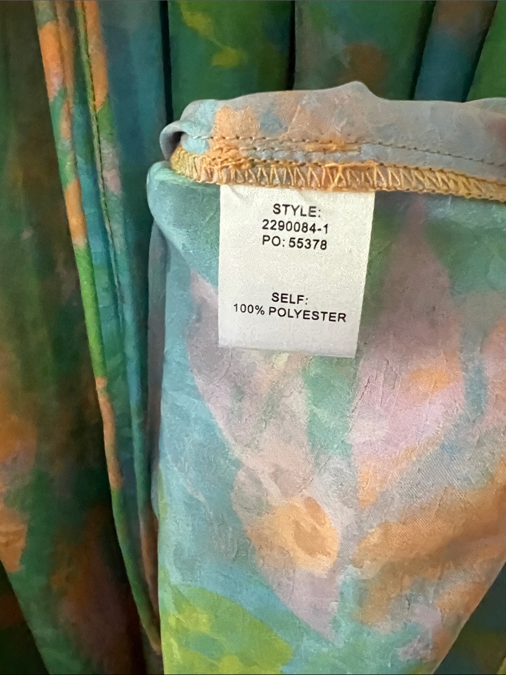 Current Air Islamorada Multicolor Pleated V-Neck Midi Dress - Picture 7 of 10